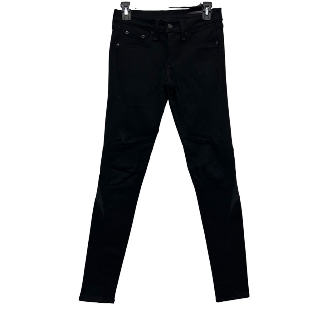 Rag & Bone Blackout Jeans with Leather Accents SZ 26